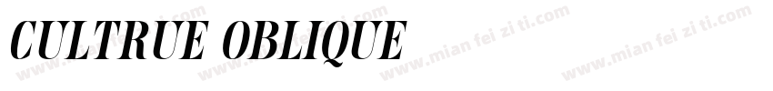 CULTRUE Oblique字体转换